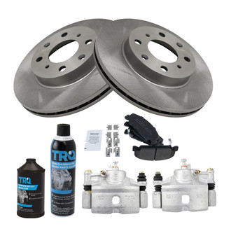 TRQ® - Front Disc Brake Kit with Semi-Metallic Pads and Calipers