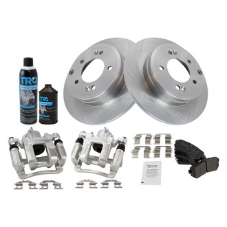 TRQ® - Rear Disc Brake Kit with Semi-Metallic Pads and Calipers