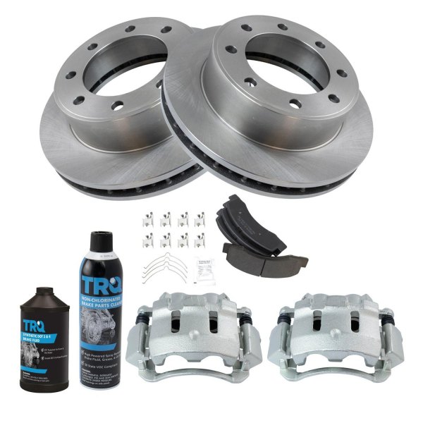 TRQ® - Front Disc Brake Kit with Semi-Metallic Pads and Calipers