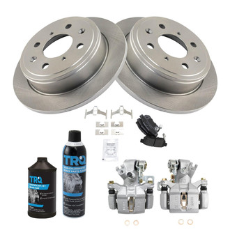 TRQ® - Rear Disc Brake Kit with Semi-Metallic Pads and Calipers