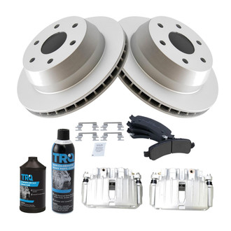 TRQ® - Rear Disc Brake Kit with Semi-Metallic Pads and Calipers