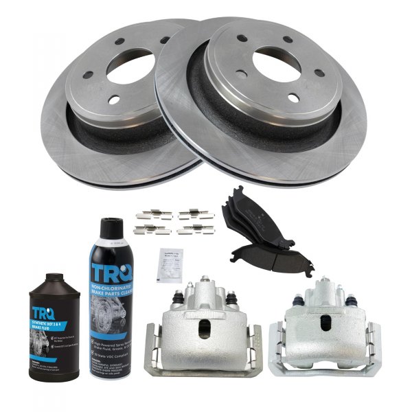 TRQ® - Rear Disc Brake Kit with Semi-Metallic Pads and Calipers