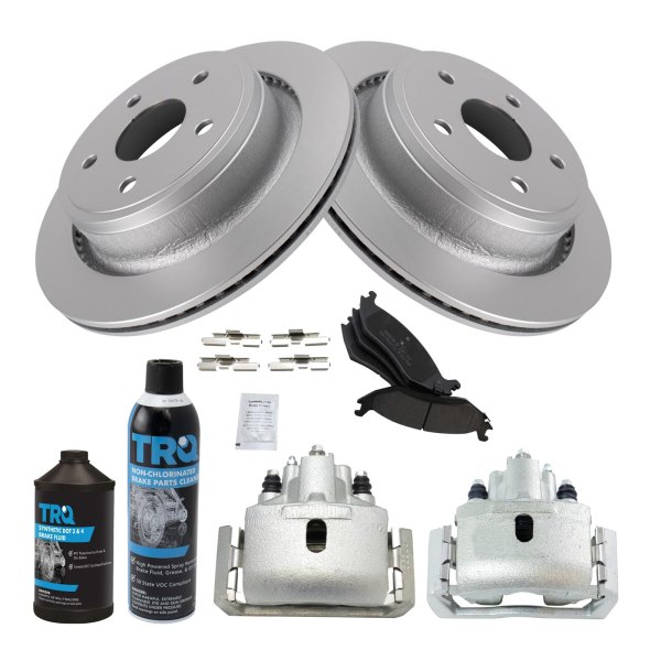 TRQ® - Rear Disc Brake Kit with Semi-Metallic Pads and Calipers