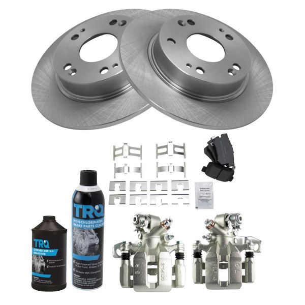 TRQ® - Rear Disc Brake Kit with Semi-Metallic Pads and Calipers