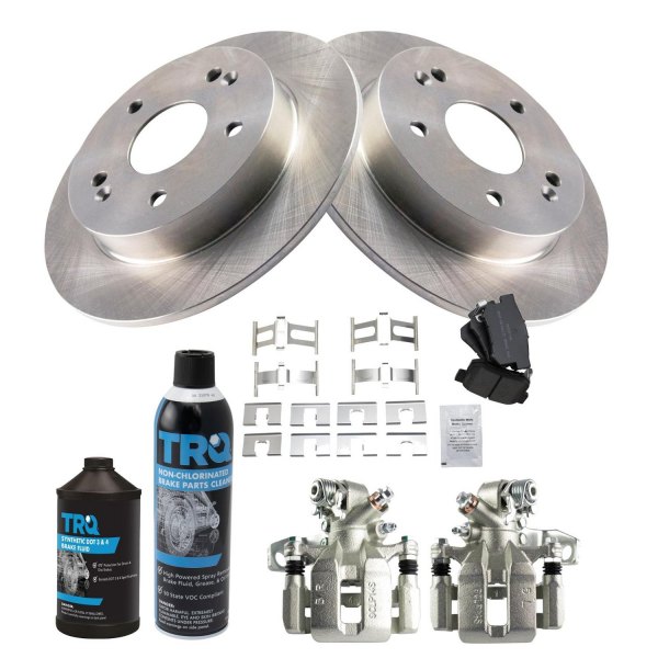 TRQ® - Rear Disc Brake Kit with Semi-Metallic Pads and Calipers