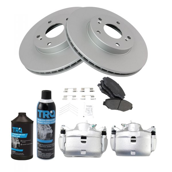 TRQ® - Front Disc Brake Kit with Semi-Metallic Pads and Calipers