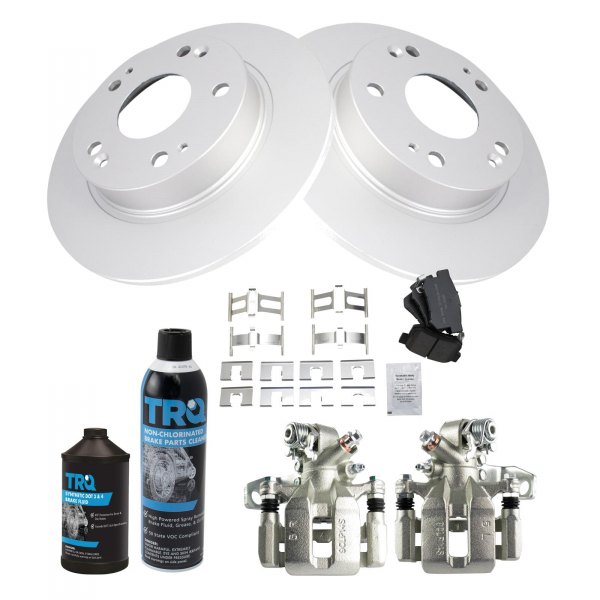 TRQ® - Rear Disc Brake Kit with Semi-Metallic Pads and Calipers