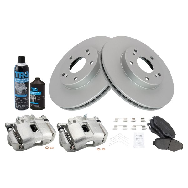 TRQ® - Front Disc Brake Kit with Semi-Metallic Pads and Calipers