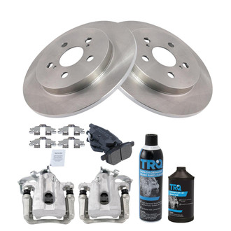 TRQ® - Rear Disc Brake Kit with Semi-Metallic Pads and Calipers