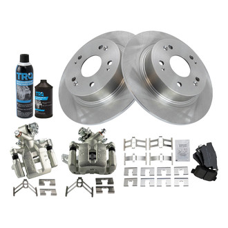 TRQ® - Rear Disc Brake Kit with Semi-Metallic Pads and Calipers