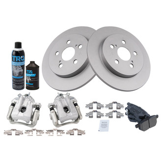 TRQ® - Rear Disc Brake Kit with Semi-Metallic Pads and Calipers