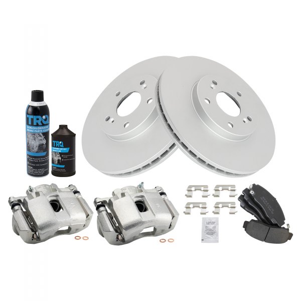 TRQ® - Front Disc Brake Kit with Semi-Metallic Pads and Calipers