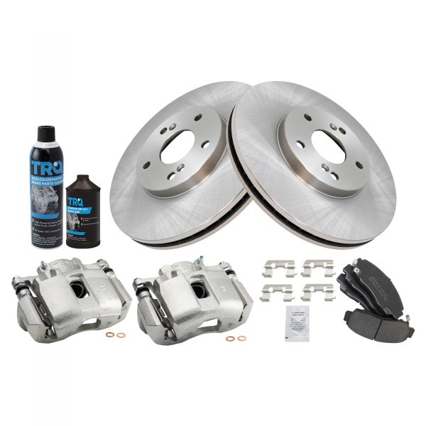 TRQ® - Front Disc Brake Kit with Semi-Metallic Pads and Calipers