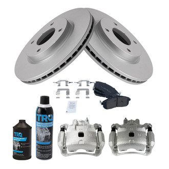 TRQ® - Front Disc Brake Kit with Semi-Metallic Pads and Calipers