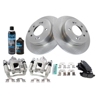 TRQ® - Rear Disc Brake Kit with Semi-Metallic Pads and Calipers