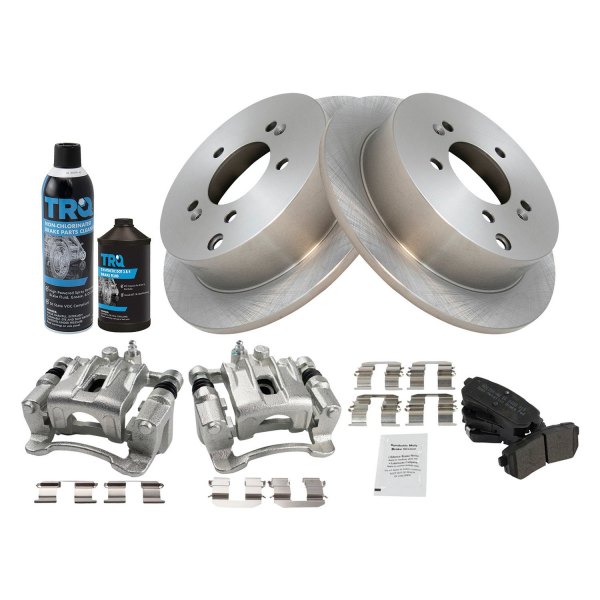 TRQ® - Rear Disc Brake Kit with Semi-Metallic Pads and Calipers