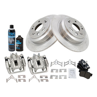 TRQ® - Rear Disc Brake Kit with Semi-Metallic Pads and Calipers