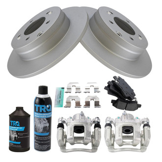 TRQ® - Rear Disc Brake Kit with Semi-Metallic Pads and Calipers
