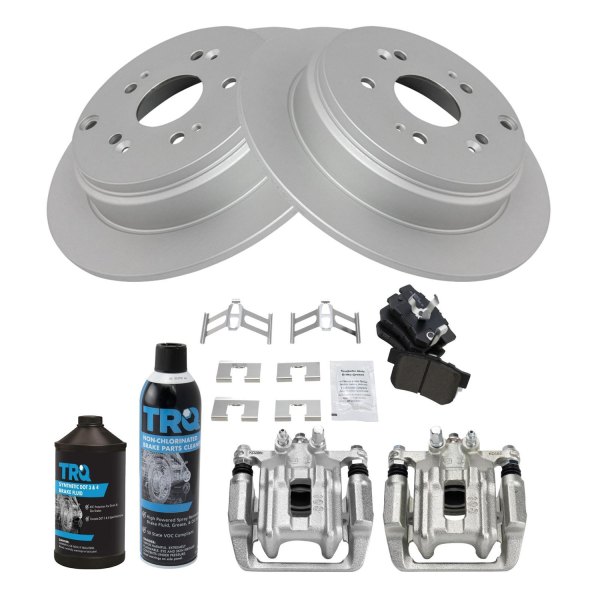 TRQ® - Rear Disc Brake Kit with Semi-Metallic Pads and Calipers