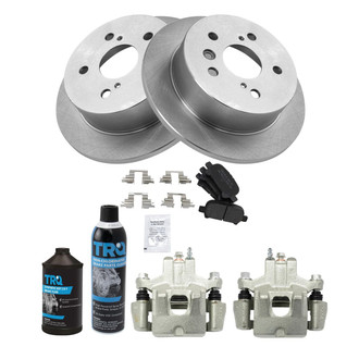TRQ® - Rear Disc Brake Kit with Semi-Metallic Pads and Calipers