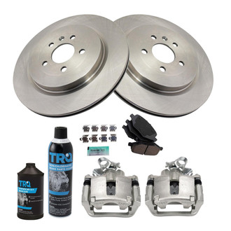 TRQ® - Rear Disc Brake Kit with Ceramic Pads and Calipers