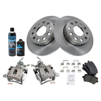 TRQ® - Rear Disc Brake Kit with Semi-Metallic Pads and Calipers