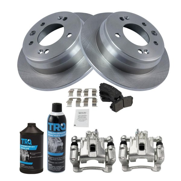 TRQ® - Rear Disc Brake Kit with Semi-Metallic Pads and Calipers