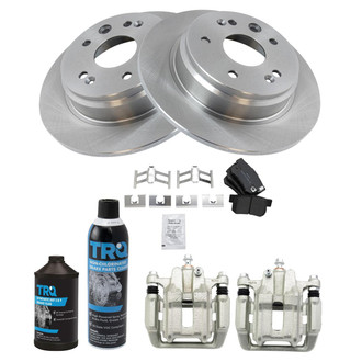 TRQ® - Rear Disc Brake Kit with Semi-Metallic Pads and Calipers
