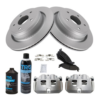 TRQ® - Rear Disc Brake Kit with Semi-Metallic Pads and Calipers
