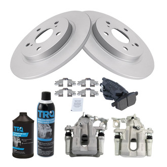 TRQ® - Rear Disc Brake Kit with Semi-Metallic Pads and Calipers