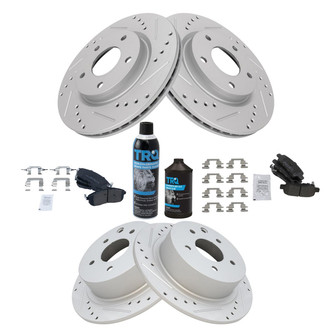 TRQ® - Performance Semi-Metallic Front and Rear Brake Kit