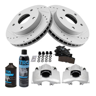 TRQ® - Performance Ceramic Front Brake Kit with Calipers
