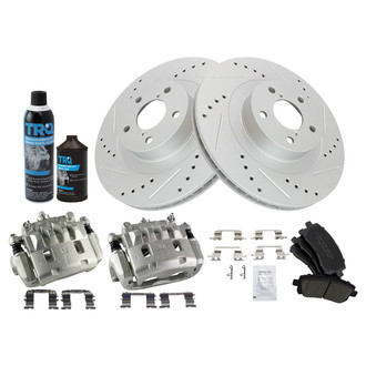 TRQ® - Performance Ceramic Front Brake Kit with Calipers