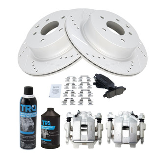 TRQ® - Performance Ceramic Rear Brake Kit with Calipers