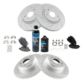 TRQ® - Performance Ceramic Front and Rear Brake Kit