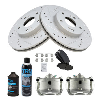 TRQ® - Performance Ceramic Front Brake Kit with Calipers