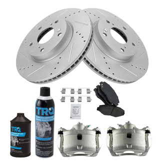 TRQ® - Performance Ceramic Front Brake Kit with Calipers