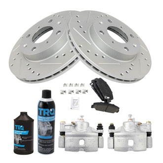 TRQ® - Performance Ceramic Front Brake Kit with Calipers