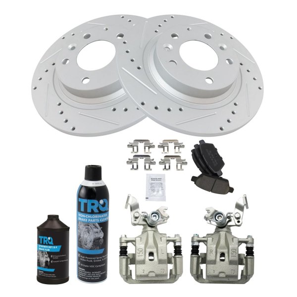 TRQ® - Performance Ceramic Rear Brake Kit with Calipers