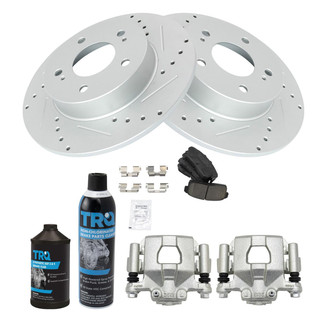 TRQ® - Performance Ceramic Rear Brake Kit with Calipers