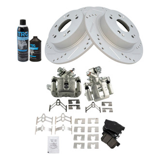 TRQ® - Performance Ceramic Rear Brake Kit with Calipers