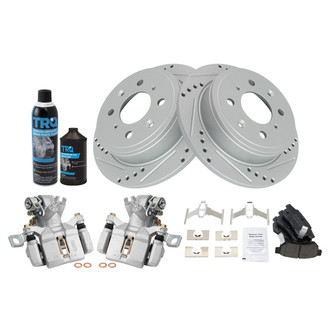 TRQ® - Performance Ceramic Rear Brake Kit with Calipers