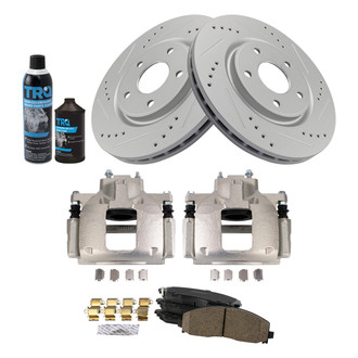 TRQ® - Performance Ceramic Front Brake Kit with Calipers