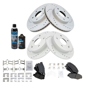 TRQ® - Performance Semi-Metallic Front and Rear Brake Kit