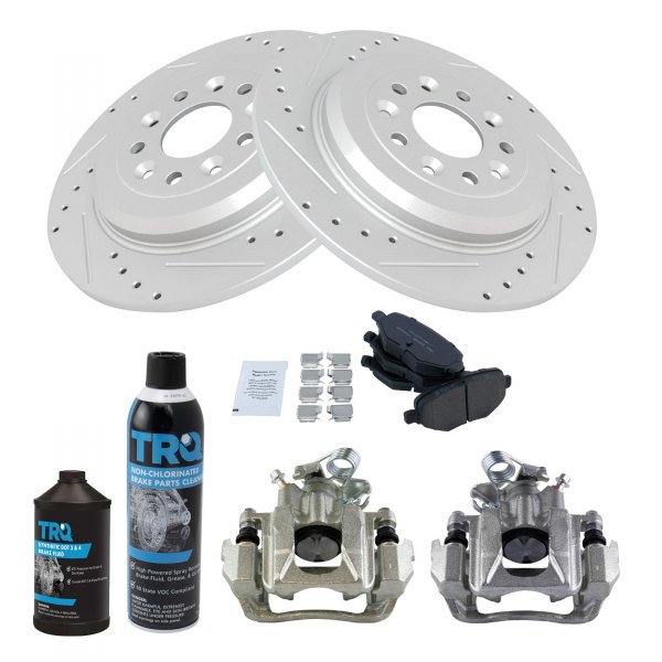 TRQ® - Performance Ceramic Rear Brake Kit with Calipers