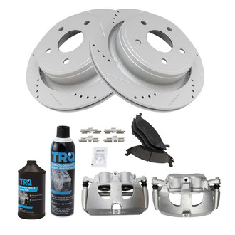 TRQ® - Performance Ceramic Rear Brake Kit with Calipers