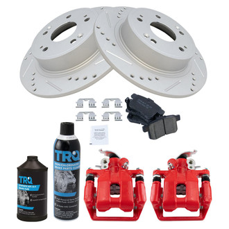 TRQ® - Performance Ceramic Rear Brake Kit with Calipers