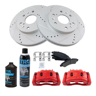 TRQ® - Performance Ceramic Front Brake Kit with Calipers