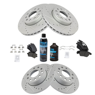 TRQ® - Performance Semi-Metallic Front and Rear Brake Kit