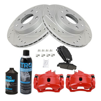 TRQ® - Performance Ceramic Front Brake Kit with Calipers